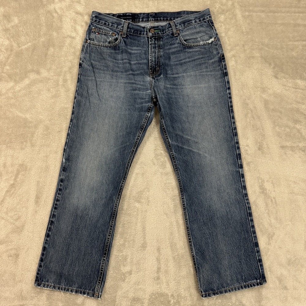 Vintage Tommy Hilfiger‎ Jeans Mens 34x30 Bootcut Jean Heavyweight Made To Last